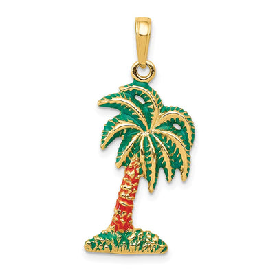 14K gold tree pendant