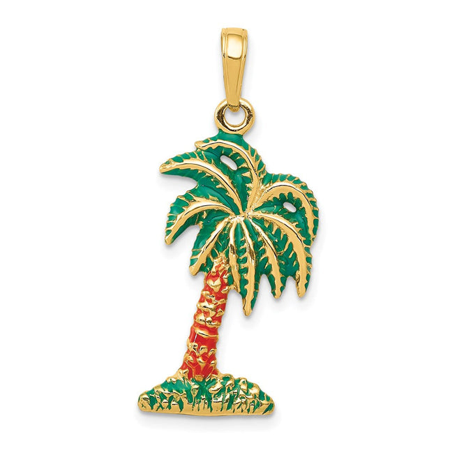 14K gold tree pendant