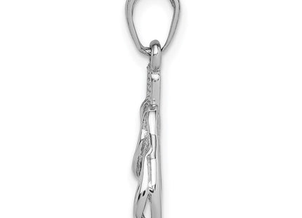 14K gold seahorse pendant, alternate view