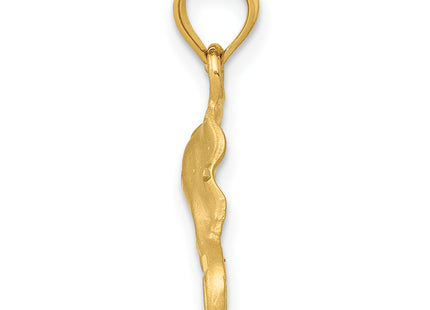14K Stingray Pendant, 19 x 12mm