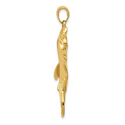 14K Stingray Pendant, 19 x 12mm