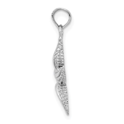 14K White Gold Starfish Pendant