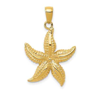 14K gold starfish pendant