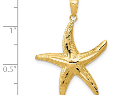 14K Diamond-Cut Starfish Pendant (Style K2944)