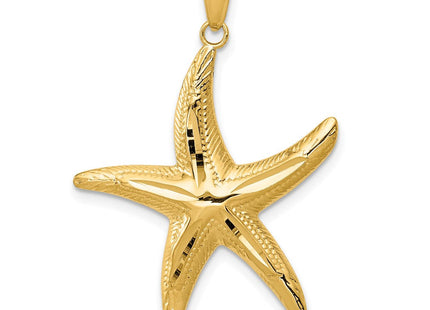 14K Diamond-Cut Starfish Pendant (Style K2944)