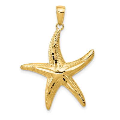 14K gold starfish pendant