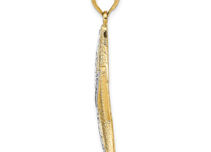 14k Yellow & Rhodium Pendants Style K2946 - Classique Jewelry Inc.