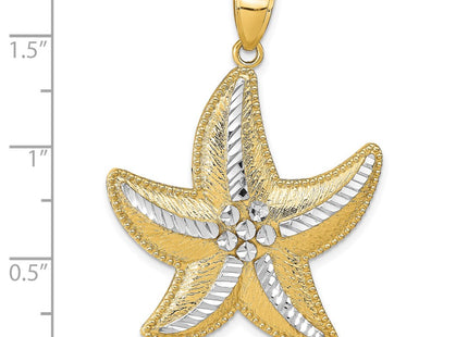 14k Yellow & Rhodium Pendants Style K2946 - Classique Jewelry Inc.