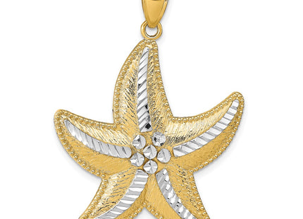 14k Yellow & Rhodium Pendants Style K2946 - Classique Jewelry Inc.