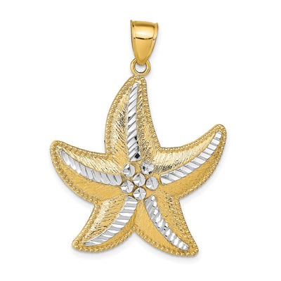 14K gold starfish pendant