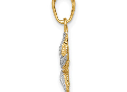 14K gold starfish pendant, alternate view