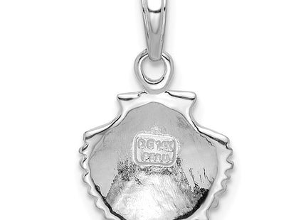 14K white gold pendant, another view