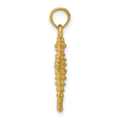 14K Seahorse Pendant, 22 x 8mm
