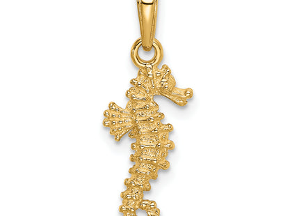 14K Seahorse Pendant, 22 x 8mm