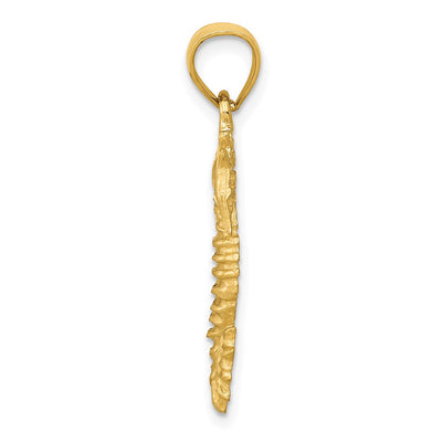 14K Seahorse Pendant, 26 x 11mm