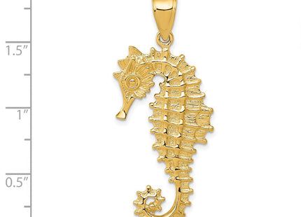 14k 3D Seahorse Pendant (Style K2984)