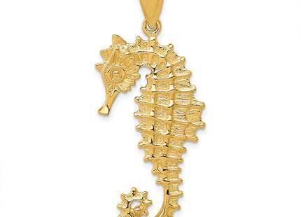 14k 3D Seahorse Pendant (Style K2984)