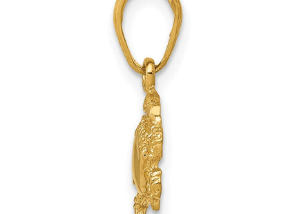 14K gold pendant, alternate view