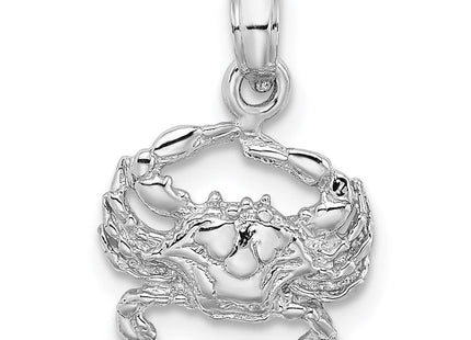 14K White Gold Blue Crab Charm (Style K2990W)