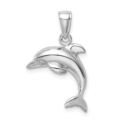 14K white gold pendant