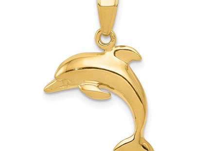 14k Jumping Dolphin Pendant (Style K3012)