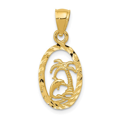 14K gold tree pendant