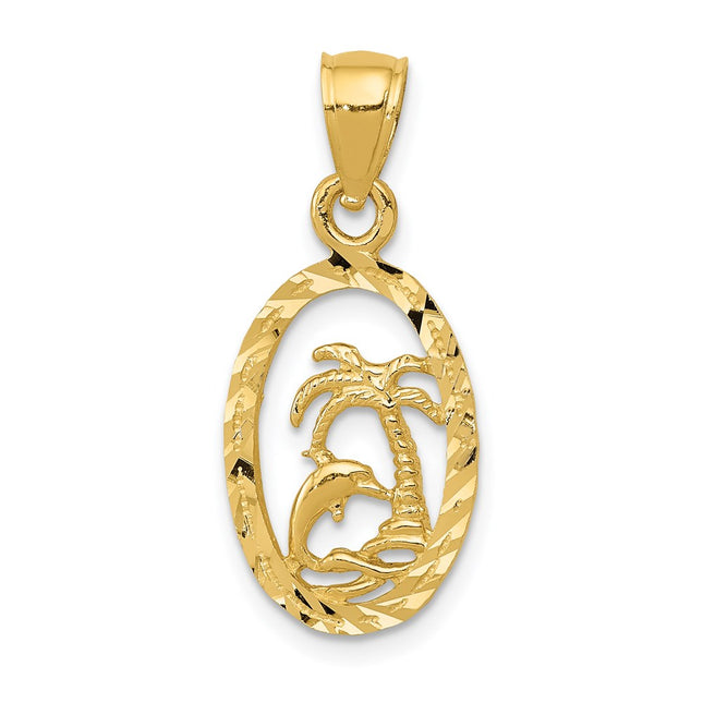 14k Yellow Gold Pendants Style K3017 - Classique Jewelry Inc.