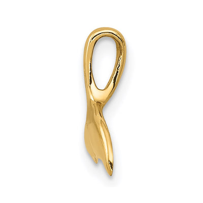 14K Whale Tail Chain Slide, 12 x 12mm