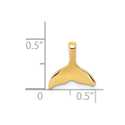 14K Whale Tail Chain Slide, 12 x 12mm