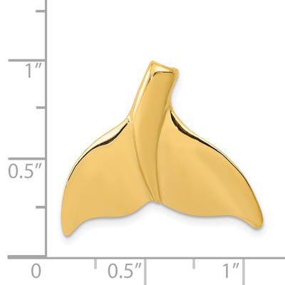 14K Whale Tail Chain Slide, 22 x 22mm