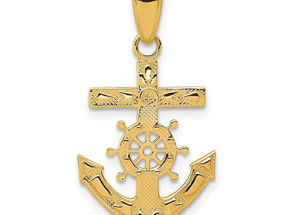 14K gold cross pendant