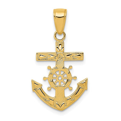 14K gold cross pendant