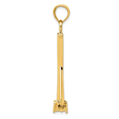 14K 3D Moveable Anchor Pendant
