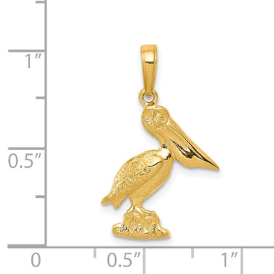 14K Pelican Pendant, 24 x 15mm