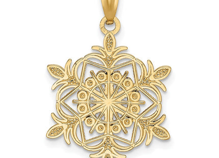 14k Yellow & Rhodium Pendants Style K3190 - Classique Jewelry Inc.