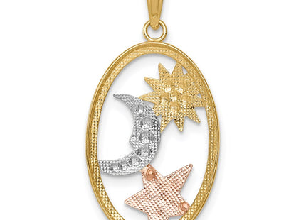 14k Two-tone Pendants Style K3191 - Classique Jewelry Inc.