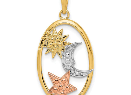 14k Two-tone Pendants Style K3191 - Classique Jewelry Inc.