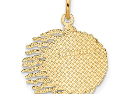 14K gold charm, another view