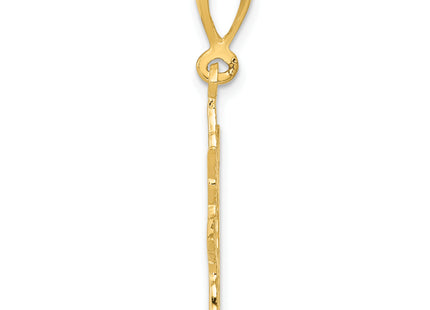 14k Sun Charm, 26 x 19mm