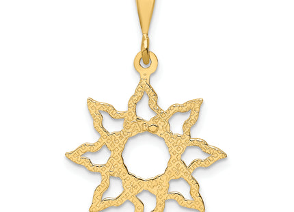 14k Sun Charm, 26 x 19mm