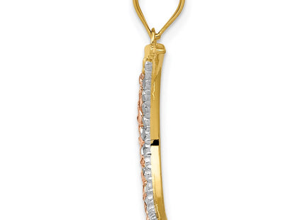 14k Two-tone Pendants Style K3199 - Classique Jewelry Inc.