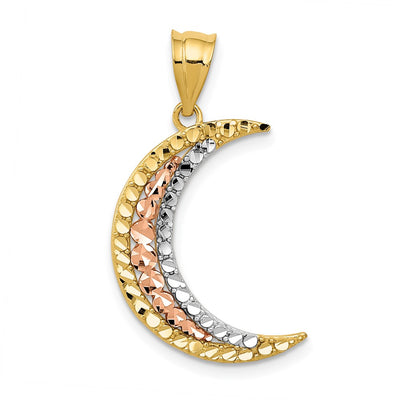 14K gold moon pendant