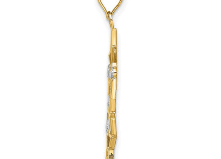 14k Yellow & Rhodium Jewelry Style K3200 - Classique Jewelry Inc.
