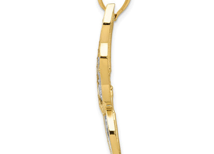 14K gold butterfly pendant, alternate view