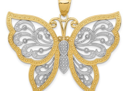14K gold butterfly pendant