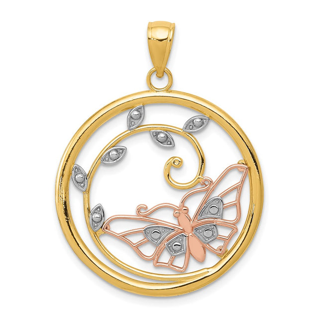 14k Two-tone Pendants Style K3246 - Classique Jewelry Inc.