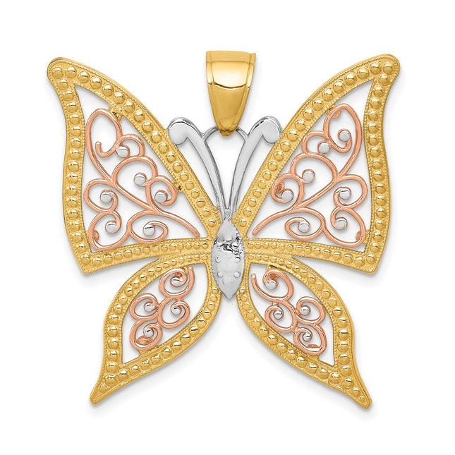 14k Two-tone Pendants Style K3249 - Classique Jewelry Inc.
