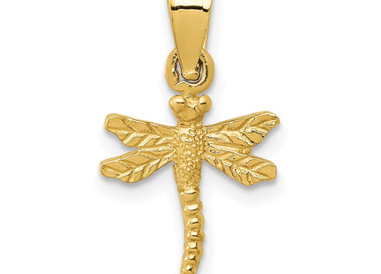 14K gold dragonfly pendant