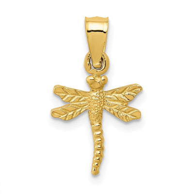 14K gold dragonfly pendant