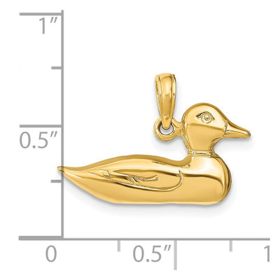 14K Mallard Charm